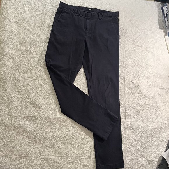 BOSS Hugo Boss Men's Stretch Chino Pants – Navy Blue (Size 32R / EU 48 / US 32R) - Picture 1 of 11